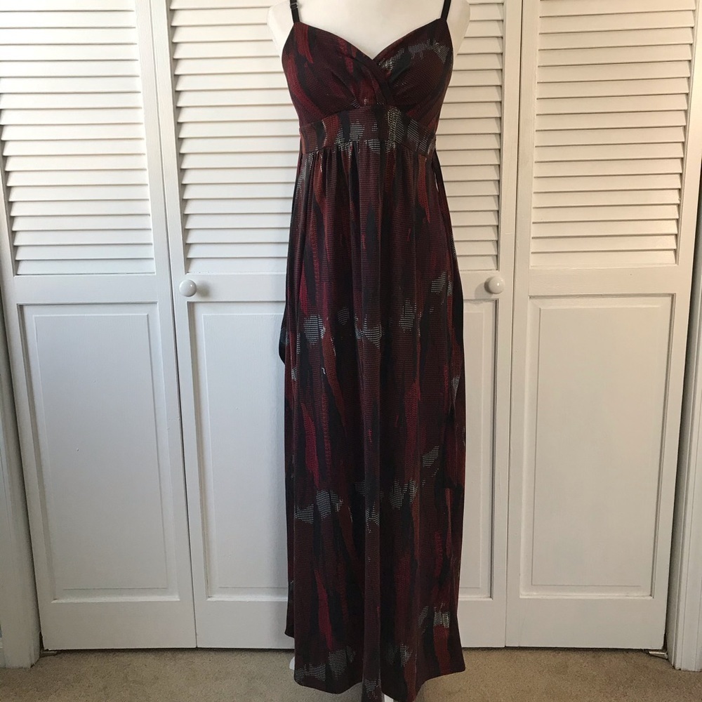 PHILOSOPHY Red Spaghetti Strap Maxi Dress Size Medium